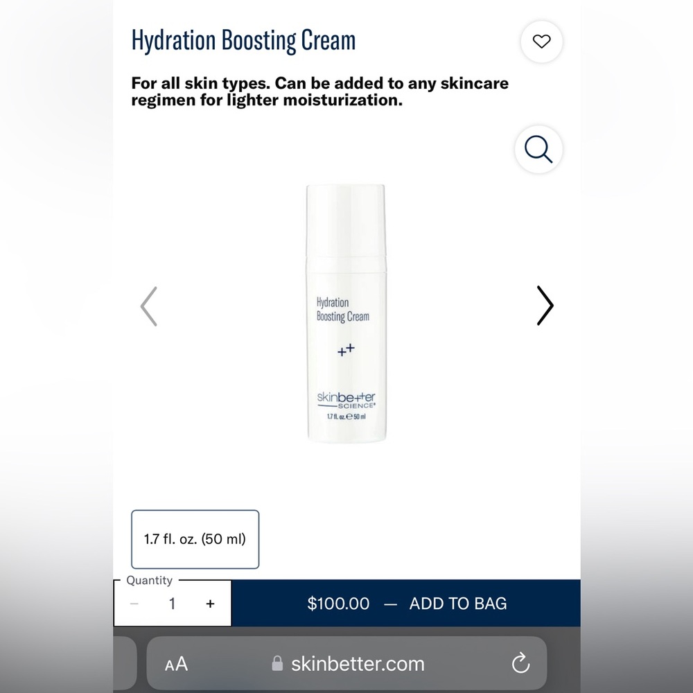 Skinbetter Science Hydration Boosting Cream. BNIB